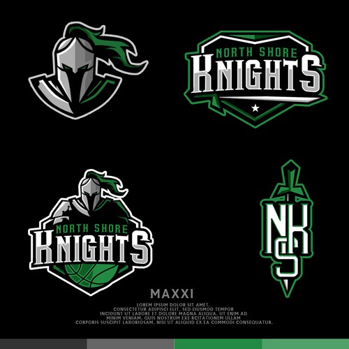 Knight logo with the title 'North Shore Knights'