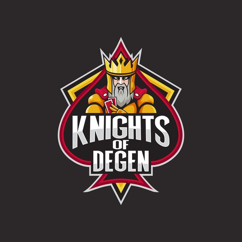 Entertainment brand with the title 'Knights of Degen logo design entry'