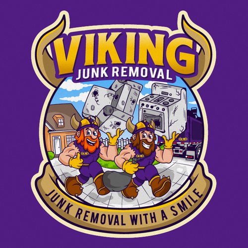 Viking logo with the title 'Viking Junk Removal'