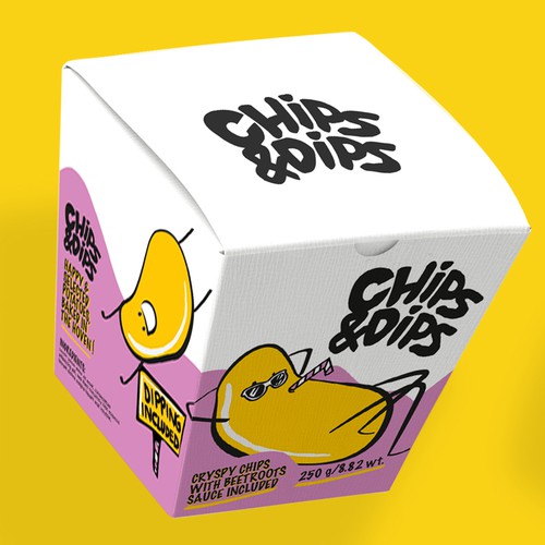 Chips packaging with the title 'Packaging design for chips'