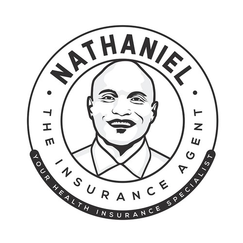Black and blue logo with the title 'Nathaniel The Insurance Agent'