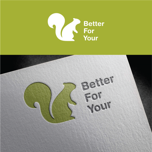 Squirrel logo with the title 'Logo Design For betterforyour.com '