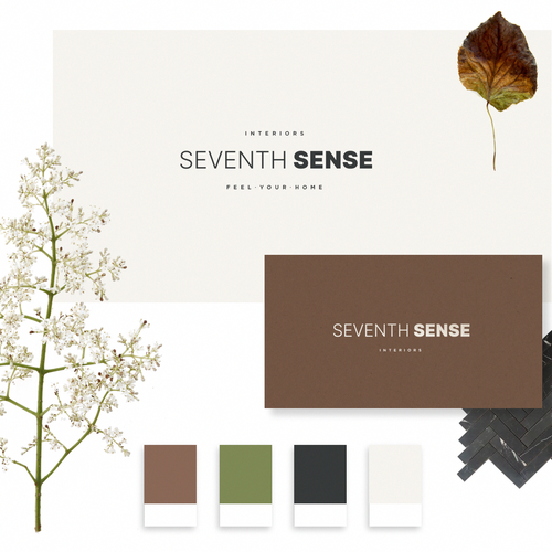 Earthy design with the title 'interior design company logo'