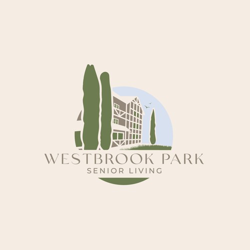 Senior living design with the title 'Westbrook Park Senior Living Logo'