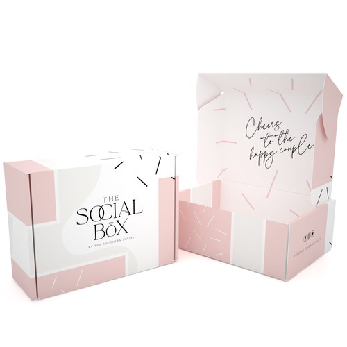 Sophisticated packaging with the title 'PRODUCT PACKAGING FOR SOCIAL BOX'