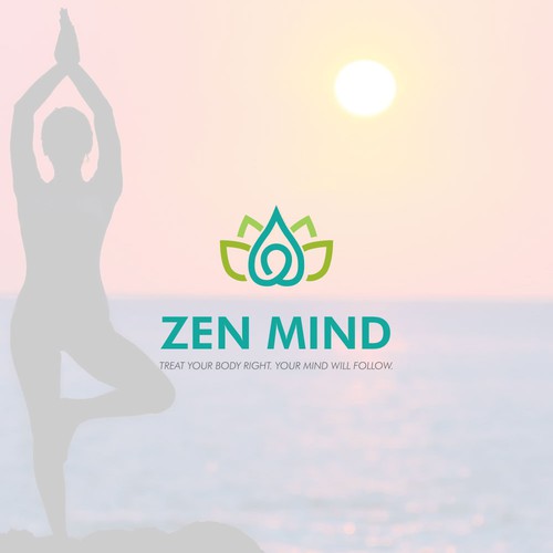 Peaceful logo with the title 'Zen mind'