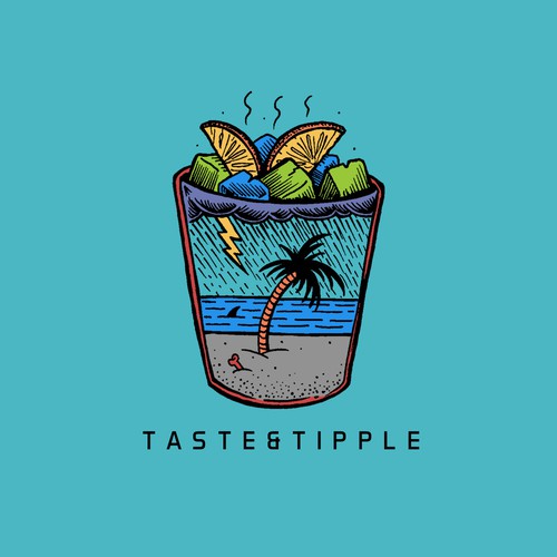 Beach brand with the title 'Logo for stylish new food blog'