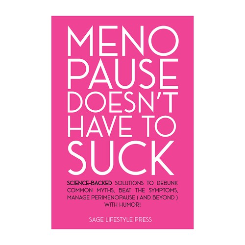 Pink book cover with the title 'Menopause doesn't have to suck'