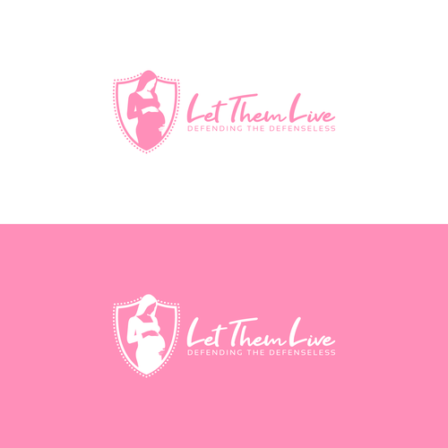Support logo with the title 'A silhouette logo for 'Let Them Live''