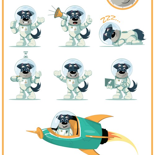 Spaceship design with the title 'virtual friend'