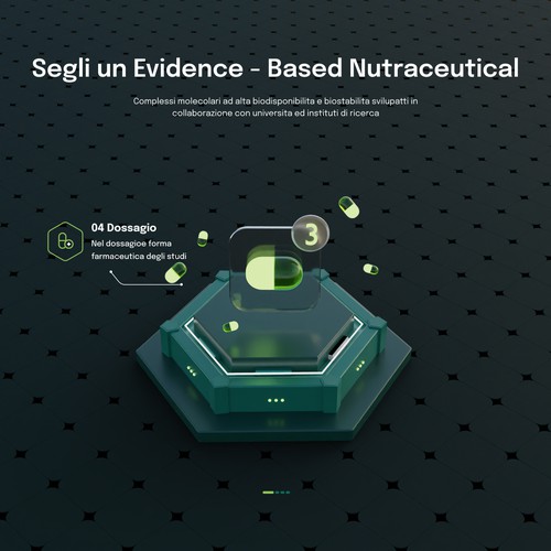 Science website with the title '3D pharmaceutical icons '