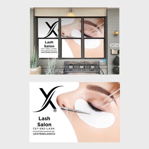 Decal design with the title 'Window Decal For Extend Lash Salon'