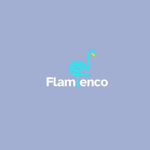 Flamingo logo with the title 'Flamenco Logo design project '