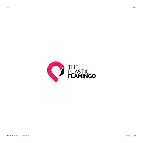 Flamingo design with the title 'The Plastic Flamingo'