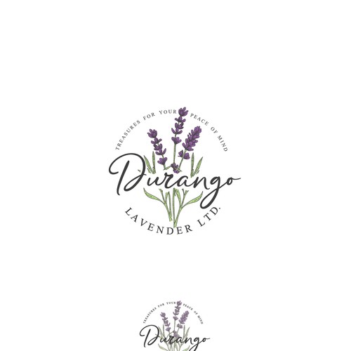 Lavender logo with the title 'Logo for Lavender Farm'