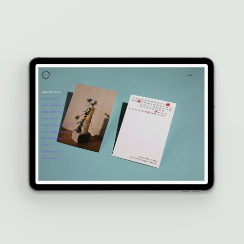 Portfolio website with the title 'Portfolio website for graphic, typography and UX designer. San Francisco, California'