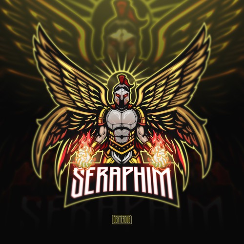 Warrior logo with the title 'Seraphim Logo'