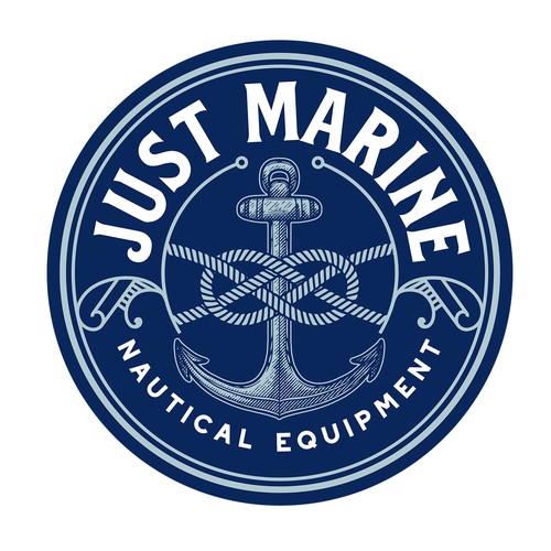 Nautical logo with the title 'Just Marine'