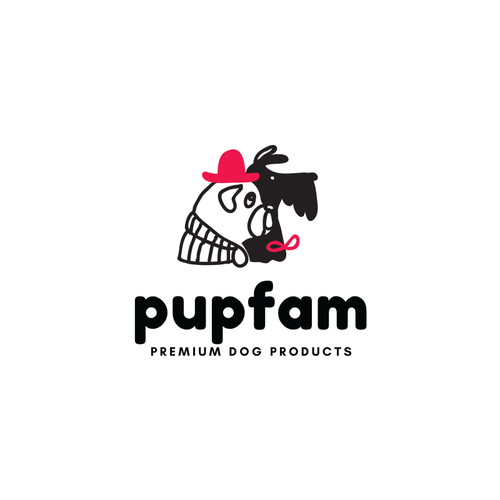 Pet food logo with the title 'Logo concept for a Premium Pet Products'