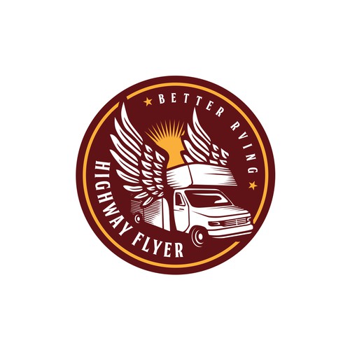 Camper or caravan logo with the title 'Logo Concept for a RV Club.'