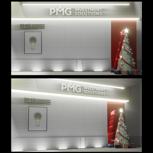 Christmas artwork with the title '3D Zoom Rendering'