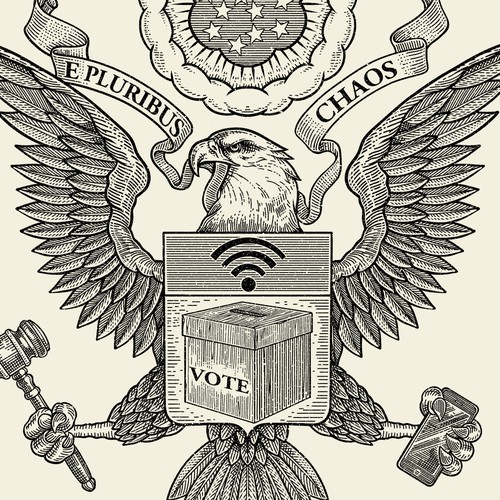 Vintage t-shirt with the title 'Satirical Parody of the U.S. Great Seal'