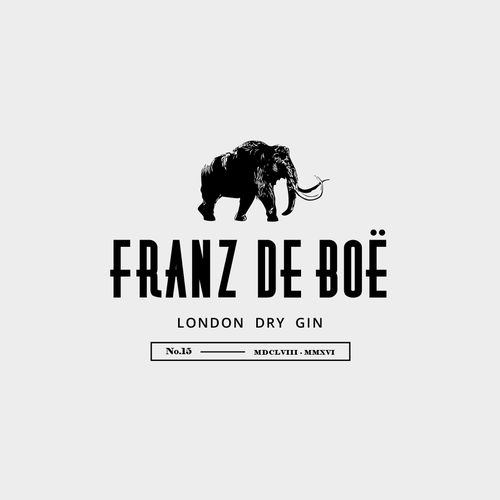 Mammoth design with the title 'bold and masculine logo for gin company'
