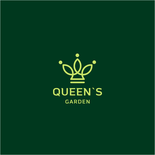 Garden logo with the title 'crown + leaf '