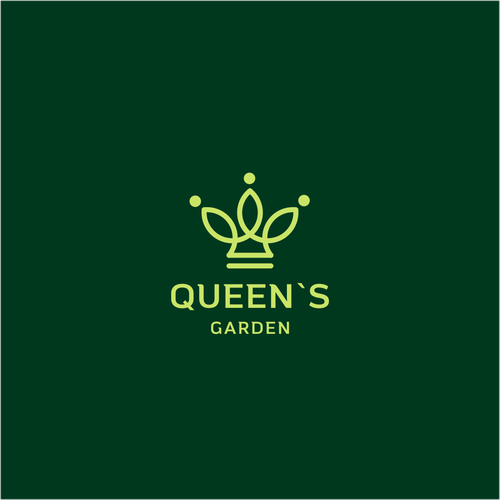 Queen design with the title 'crown + leaf '