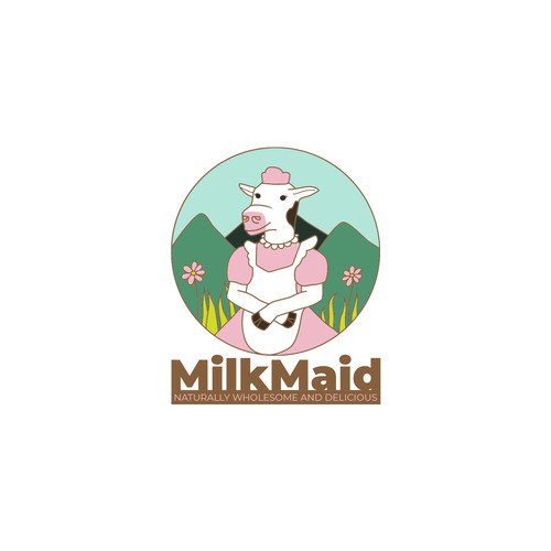 Milk brand with the title 'Milkmaid logo'