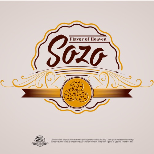 Flavor design with the title 'logo empresa productora de galletas'