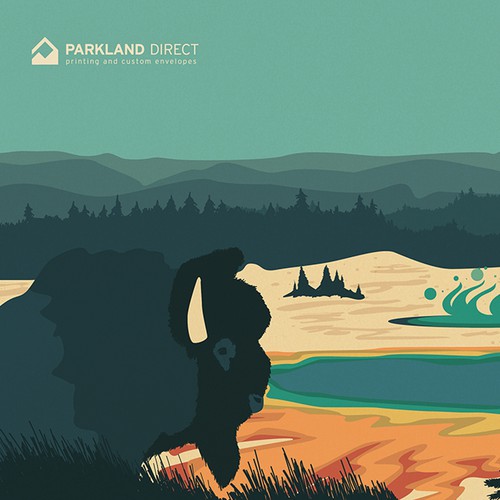 Envelope design with the title 'Parkland Direct Envelope Design'