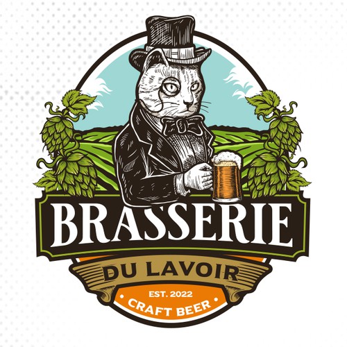 Beer logo with the title 'Brasserie du Lavoir'