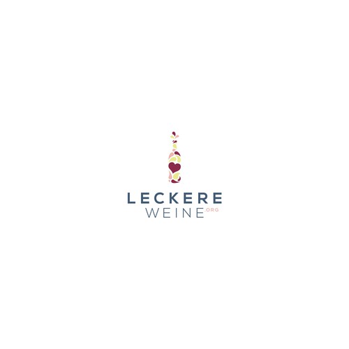 Charity logo with the title 'Logo design for Leckere Weine'
