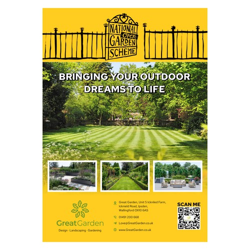 Landscape design with the title 'Flyer '