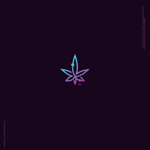 Atom design with the title 'Logo concept for weed industry'
