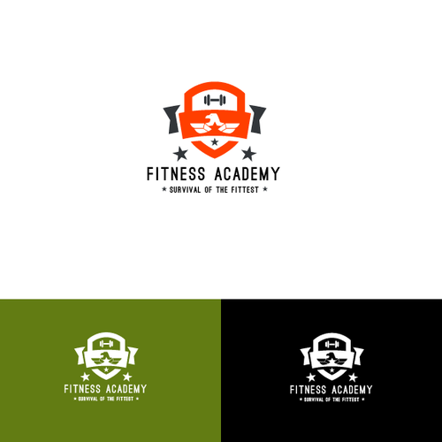 Disaster logo with the title 'Fitness Academy'