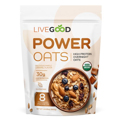 Nutrition packaging with the title 'Packaging Design for Nutritional Supplement'