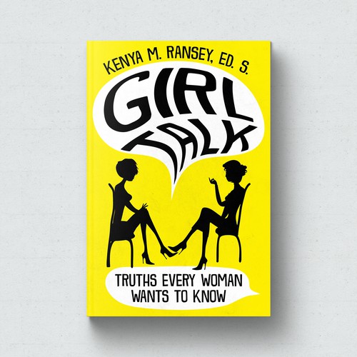 Out-of-the-box design with the title 'Girl Talk Book Cover'