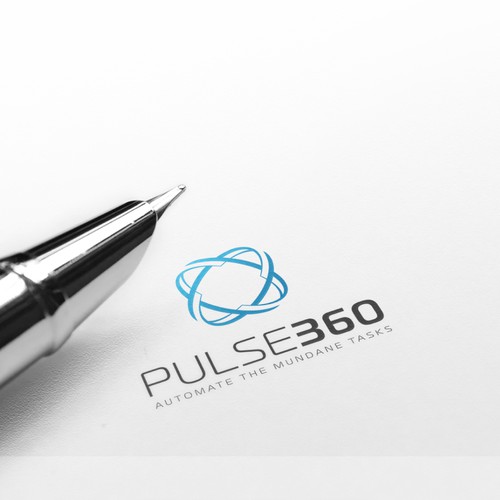Heartbeat logo with the title 'Logo concept "Pulse360"'