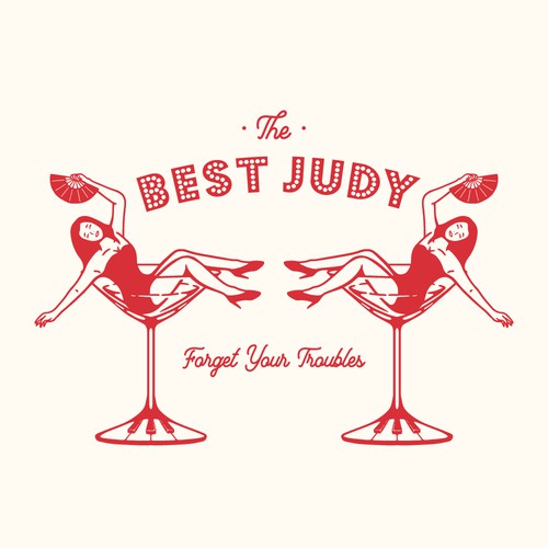 Bar and restaurant logo with the title 'Logo for The Best Judy Bar'