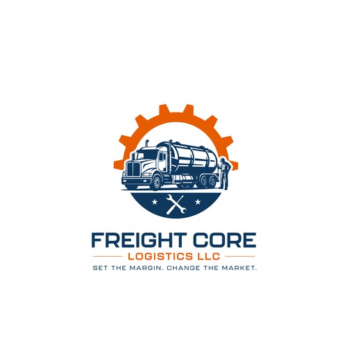 Cargo design with the title 'Creative logo for Freight Core Logistics LLC – Brand Identity Design'