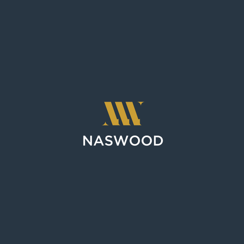 Carpentry design with the title 'NAS WOOD'