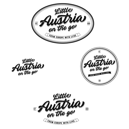 Food truck design with the title 'logo for Little Austria'