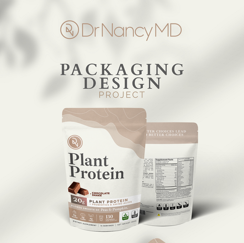 Eye-catching label with the title 'Beautiful packaging for beautiful products'