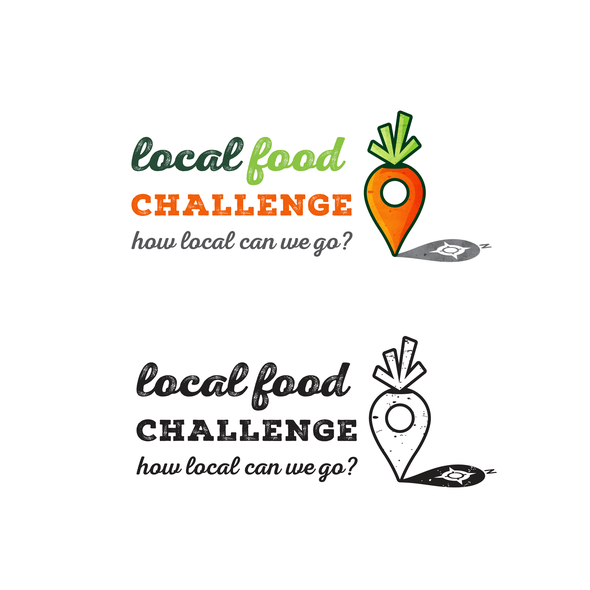 Challenge logo with the title 'Fresh and Friendly Localista Foodie Logo'