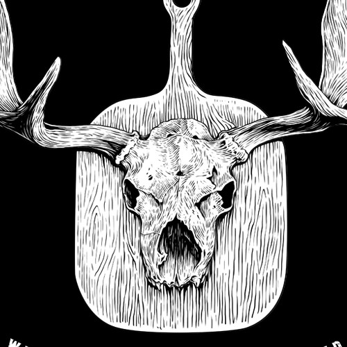 Deer t-shirt with the title 'blue stone pizza'