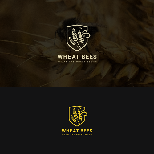 Wheat logo with the title 'Logo Design for Wheat Bees'