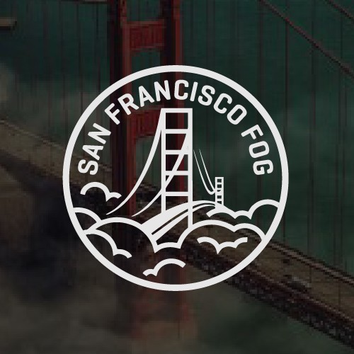 CorelDRAW design with the title 'A unique logo of San Francisco Fog'