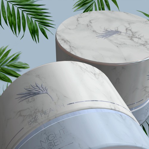 Marble design with the title 'Luxurious label packaging design'